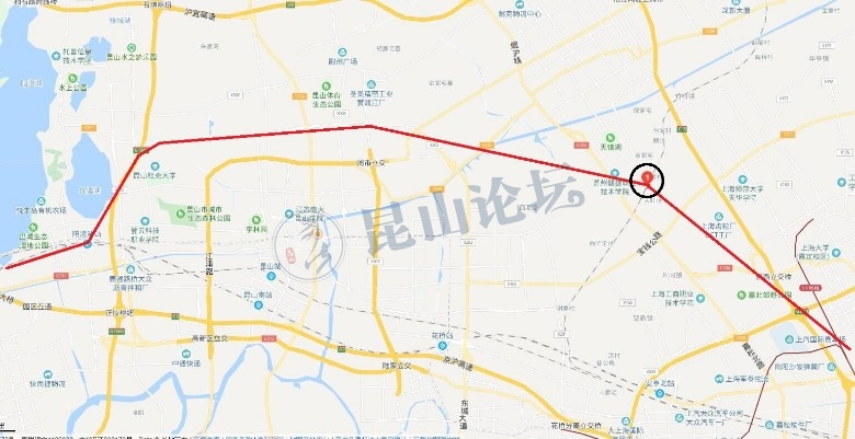 从地图看"苏锡常城际"的路线是这样的