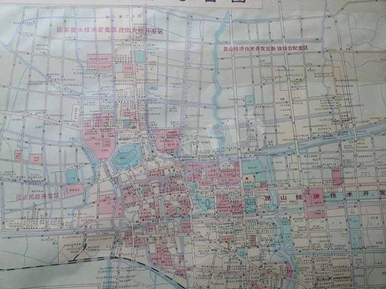 分享一张昆山的老地图