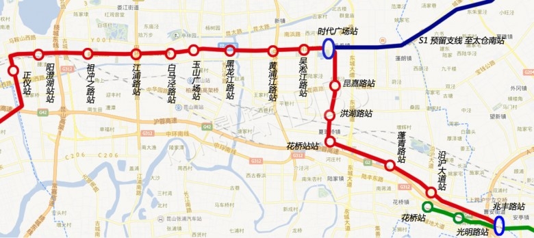 连结城区和昆山的s1线终点站换地方 上海对接更方便(有图)