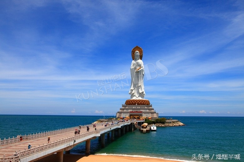 top2:三亚海上像,位于海南省三亚市南山风景区,高108米