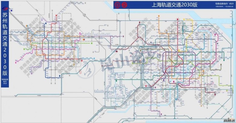 上海,苏州地铁2030规划图